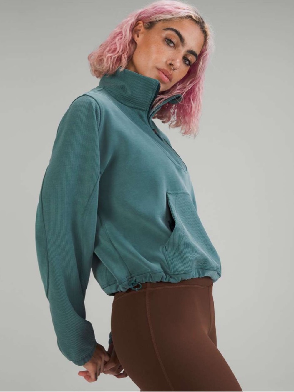 Lululemon Brushed Softstreme Ribbed Half Zip